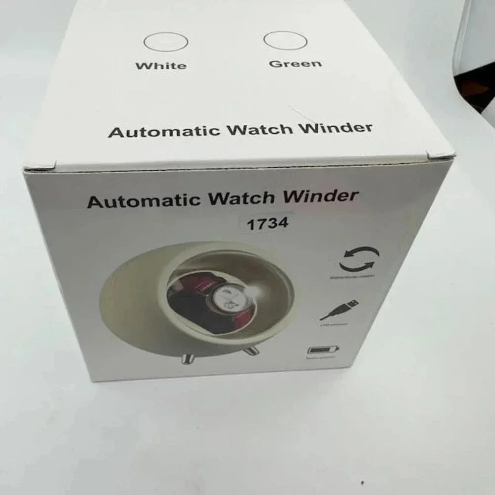NEW XKIC Automatic Watch Winder Box Craft for Single Watch YBQ01 White